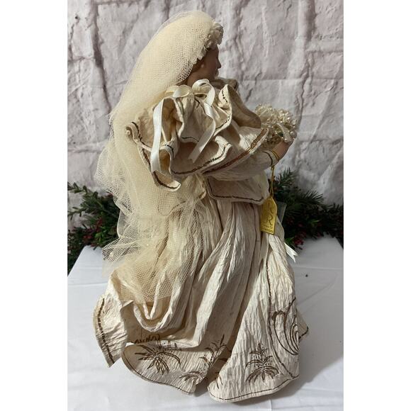Vintage RR Roman Paper Mache Bride 13” Bride Mache - Picture 5 of 7